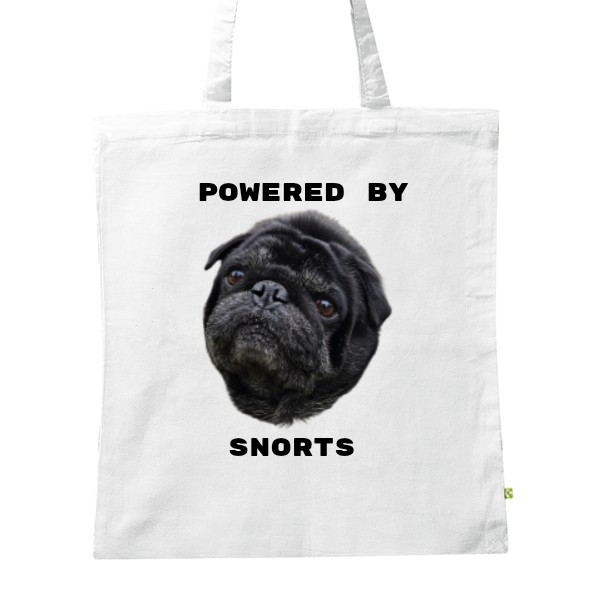 BIO plátěná taška s potiskem Nový produkt mops Fred 