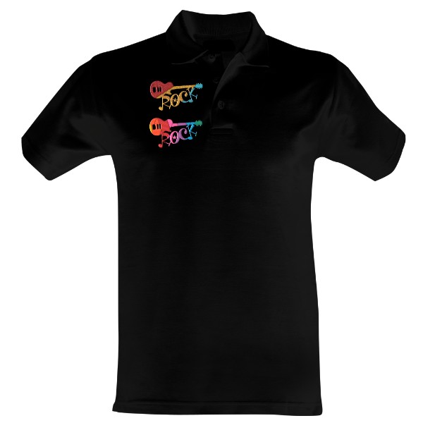 Pánská polokošile Cotton s potiskem Rock